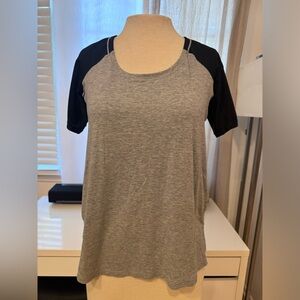 Lululemon Athletica Black and Gray Active T-Shirt